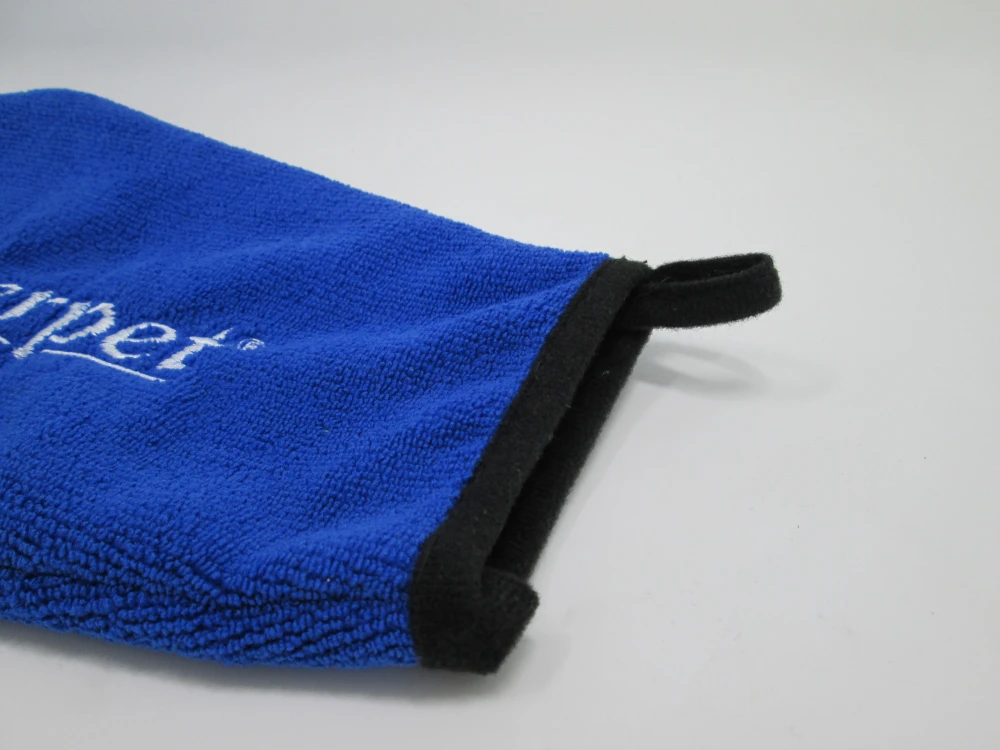 Wholesale Microfiber Auto Detailing Car Cleaning Wash Mitt Soft Blue Packing Coral velvetMitt Car Wash Mitt