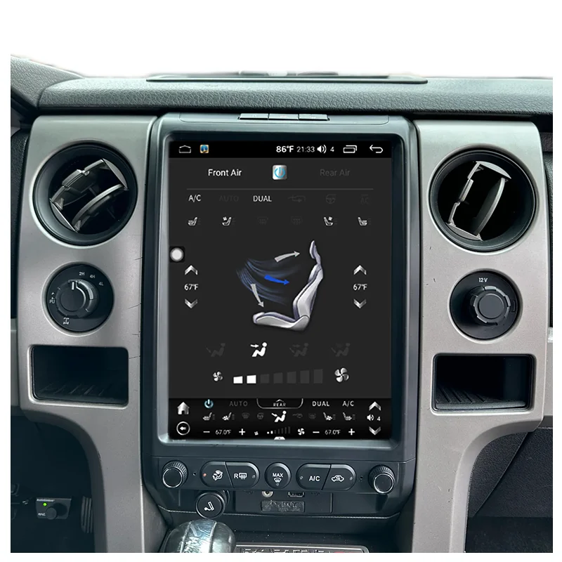 13 inch Carbon Steering Wheel Control Android 12 Vertical Touch Screen Navigation Car Stereo Radio for Ford F-150 2009 - 2014
