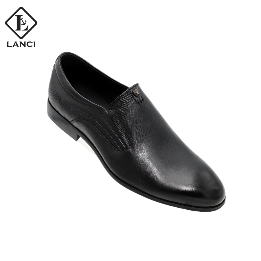 LANCI 2023 Manufacturer High Quality luxury men shoes Genuine Leather Office Business Men loafers dress shoes for men