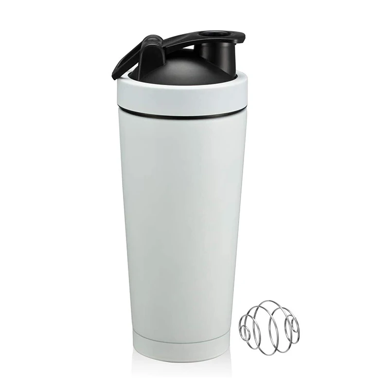 Wholesale Blank Stainless Steel Shake Workout Fitness Cup Bottle Insulated Metal Gym Protein Shaker Cup with Ball