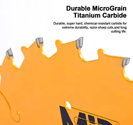 Professional Abrasive Saw Blade 10 Inch Miter Saw Blades 50-Teeth Crosscutting Ripping Tico Carbide Cutting Saw Blades for Table