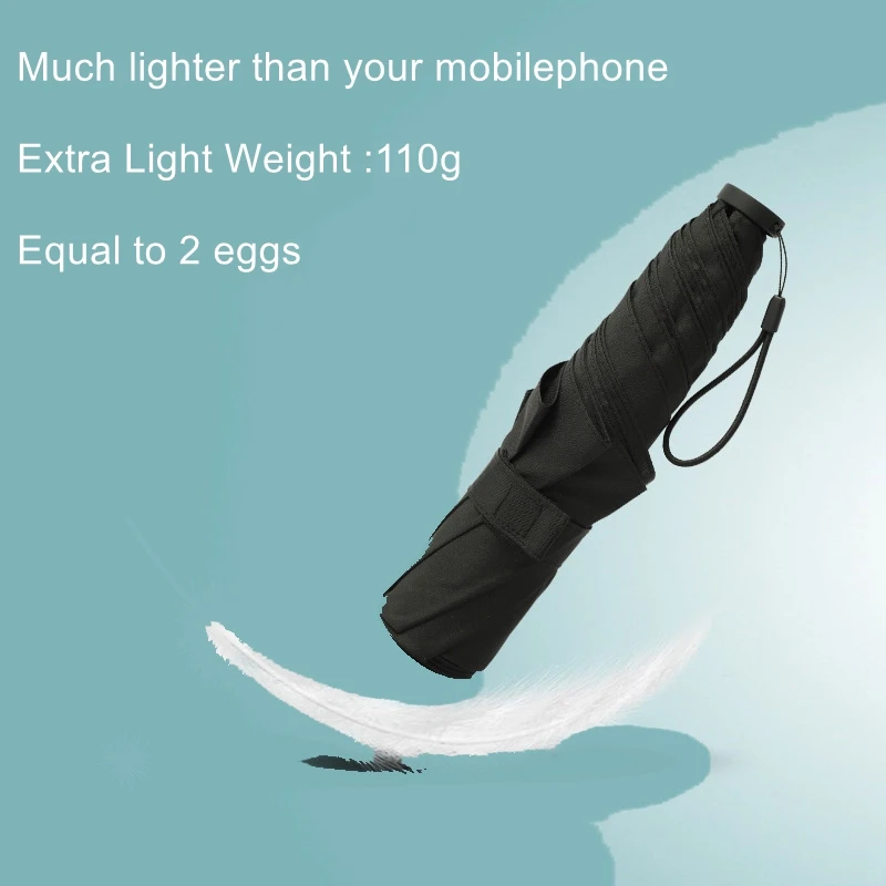 19inch 6ribs 30D extra light weight waterproof  mini 3 fold  umbrella  ladies compact Custom Umbrella With Logo Printing for bag