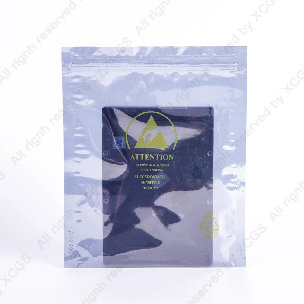 Customized Printing and Shape ESD Shielding Bags With Logo Printed Bulk Sale Customized Zipper Electronic Packaging Bags