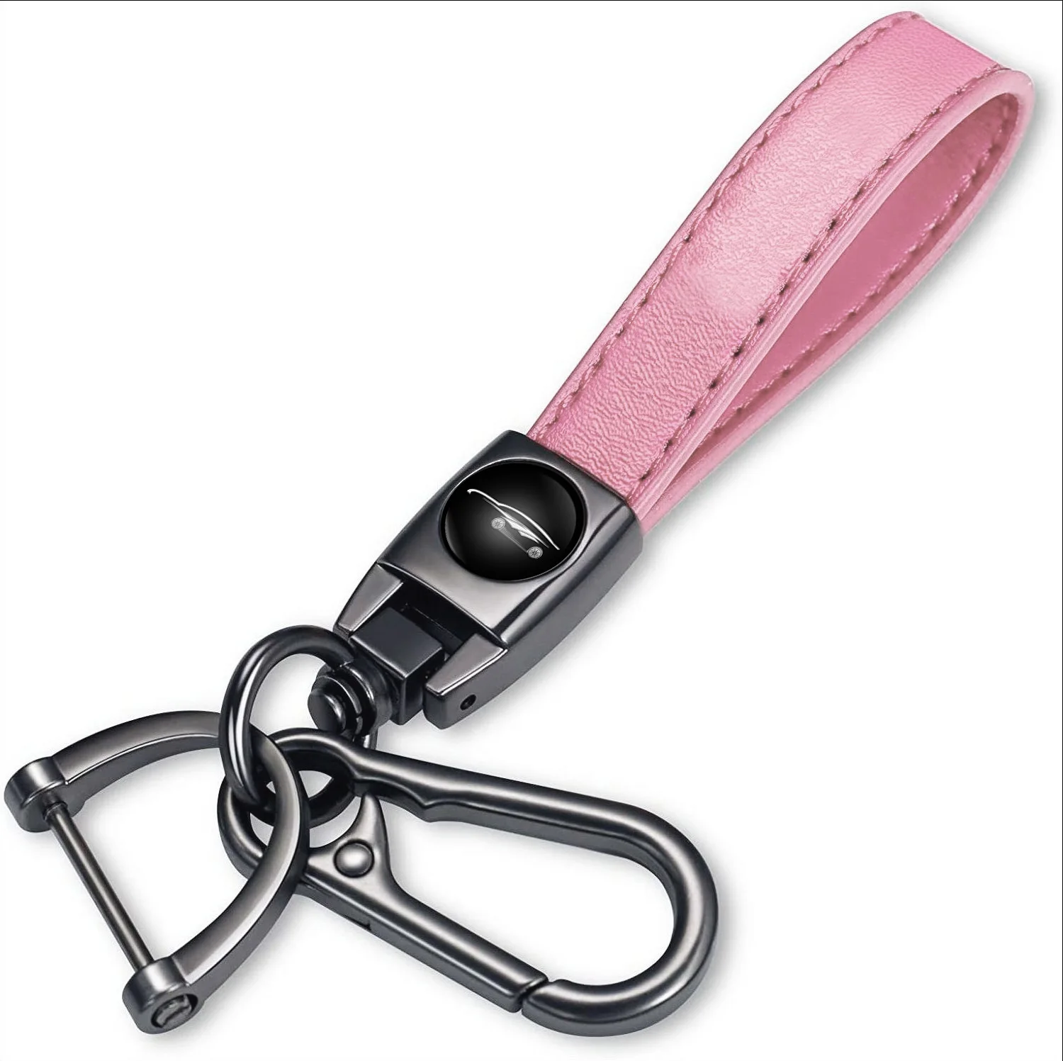 Leather Car Logo Keychains Keyrings Suit for Honda EX-L CR-V CRV Pilot Key Chain Keyring Keychain for Man and Woman Accessories