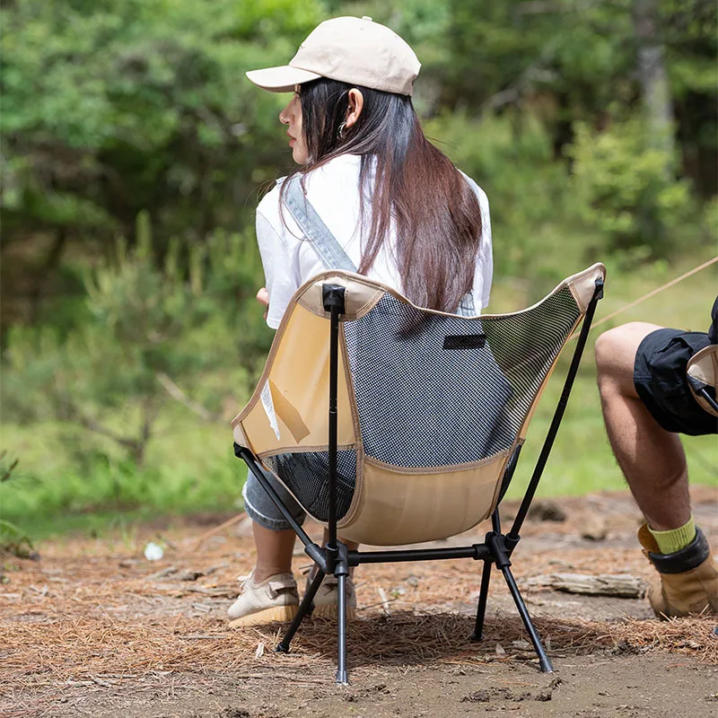 Outdoor Small Size Aluminum Ultralight Beach Camping Camouflage Fishing Moon Chair With Carry Bag