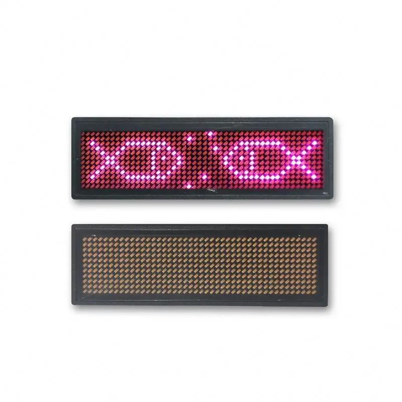 DIY LED name badge Digital text running Display Screen Smart mini LED Tag For event hotel bar cafe taxi restaurant