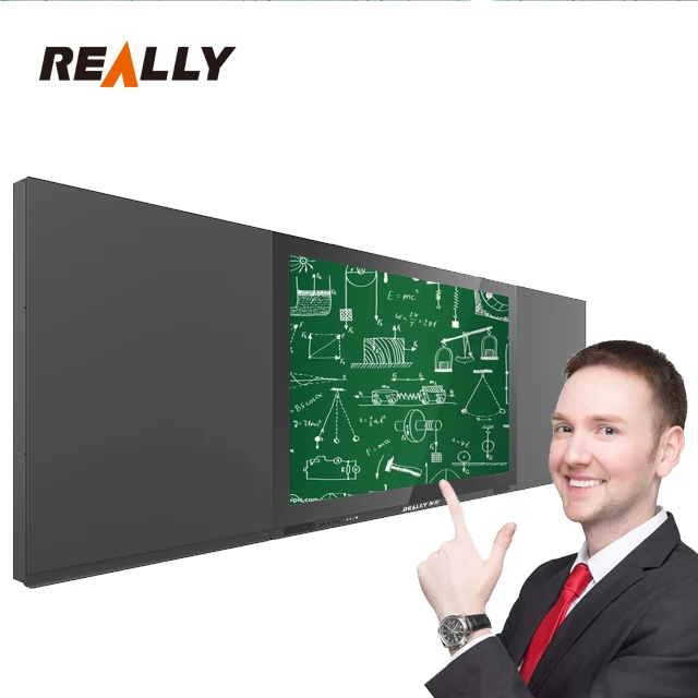 
75 Inch Smart Whiteboard Pizarra Digital 4K Resolution Anti-glare E-writing Tools LED Display Interactive Blackboard 
