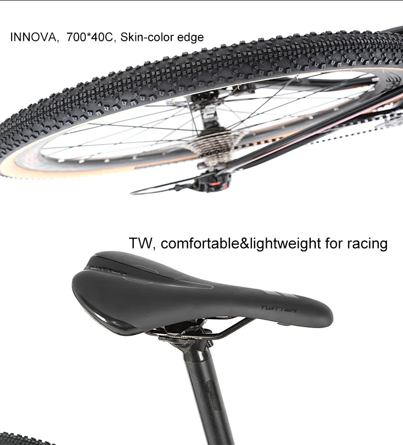 
Twitter factory cheap 700c road bike for sale disc brake carbon gravel bike road bicycle for men women 24 speed roadbike 