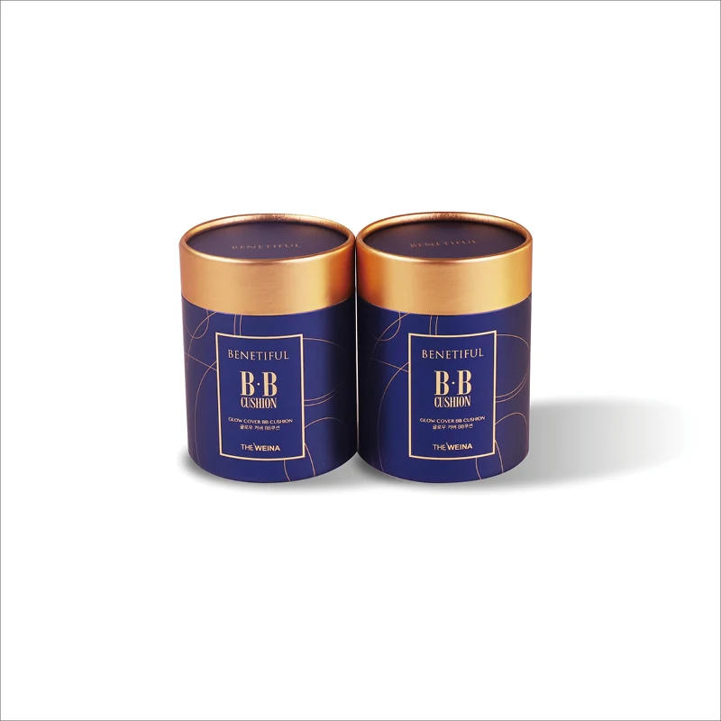 Custom Luxury Logo Printed Round Gift Box Paper Tube Cosmetics Packaging