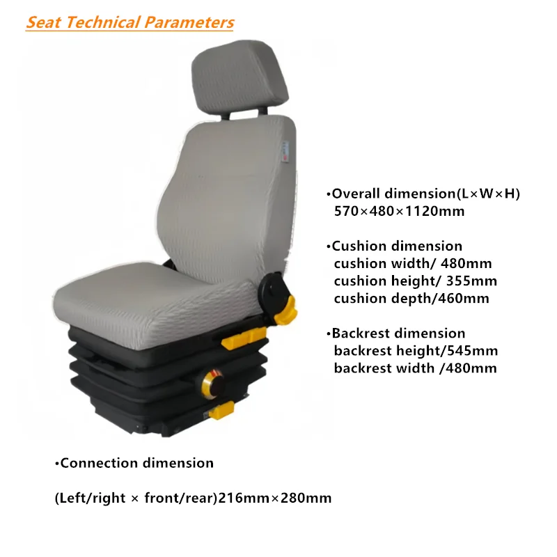 Suspension Truck Seat for Heavy Duty Truck Mechanical Suspension seat Universal International