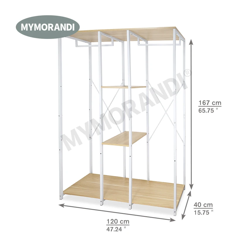 High Quality Modern Metal Wardrobes Closet Storage Racks  bedroom 4 Tier Metal Storage wardrobes