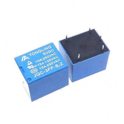 5v relay 5-pin conversion type 10A 250VAC JQC-3FF T73 instead of SRD-5VDC-SL-C