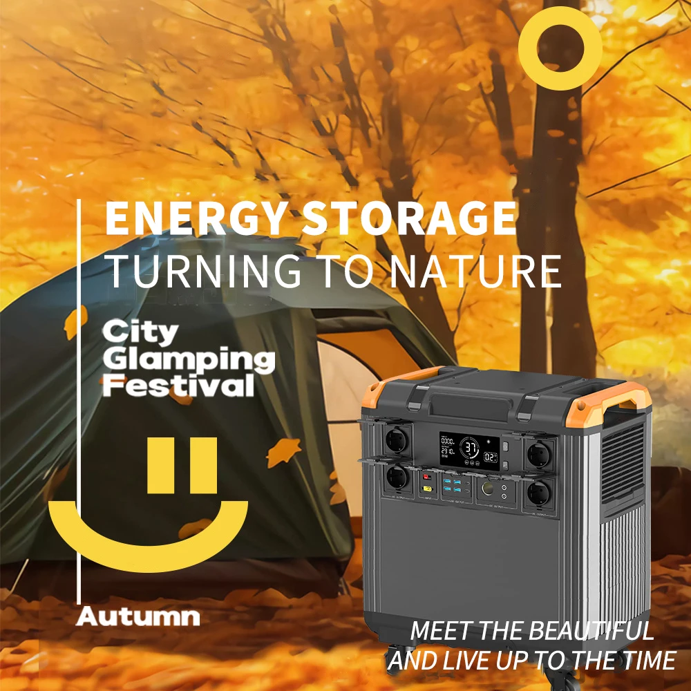 3.6kw солнечный генератор для хранения энергии ups lifepo4 220v Резервное копирование rv Кемпинг отключение 5376wh 2400w 3000w 3600w Портативная электростанция