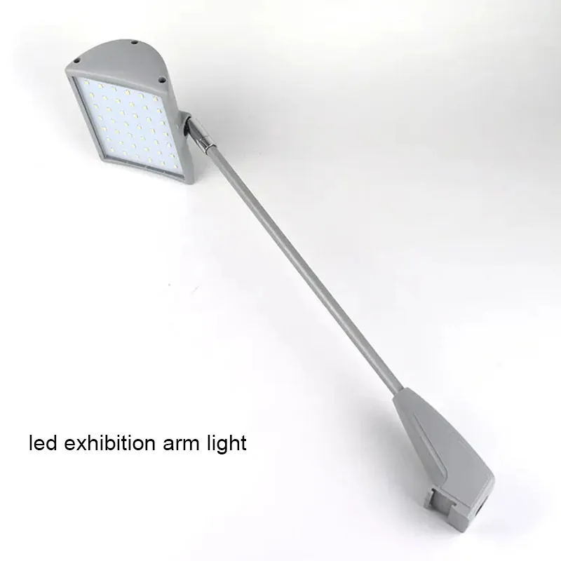 Trade Show Booth Portable Led Lights Expo Banner Stand Display Aluminum Led Exhibition Arm Light with Bracket Clamp