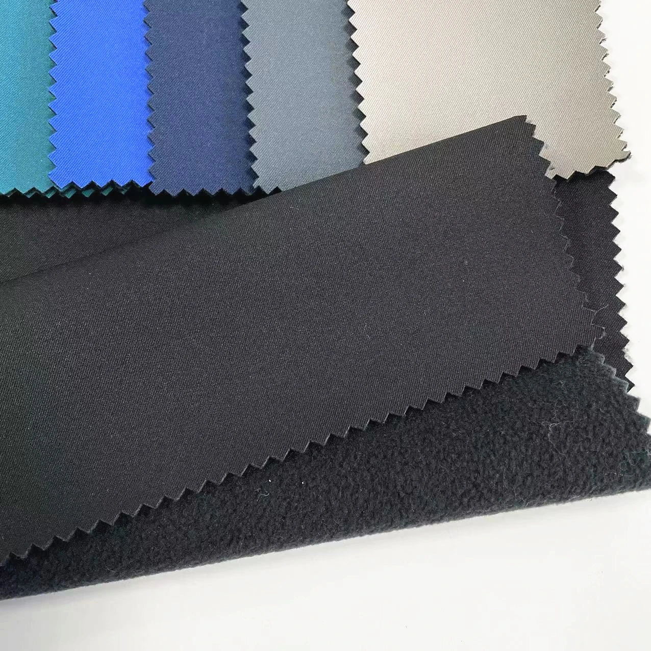 100% Polyester Soft Shell Twill Breathable Waterproof Windproof TPU Bonded Fleece 3 Layer Softshell Fabric For Jacket