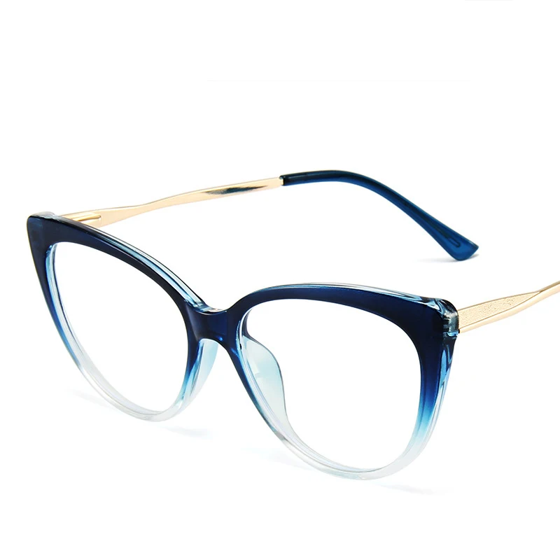 2022 new fashion tr90 luxury glasses frames optical classic cat eye blue light blocking glasses for women custom unisex glasses