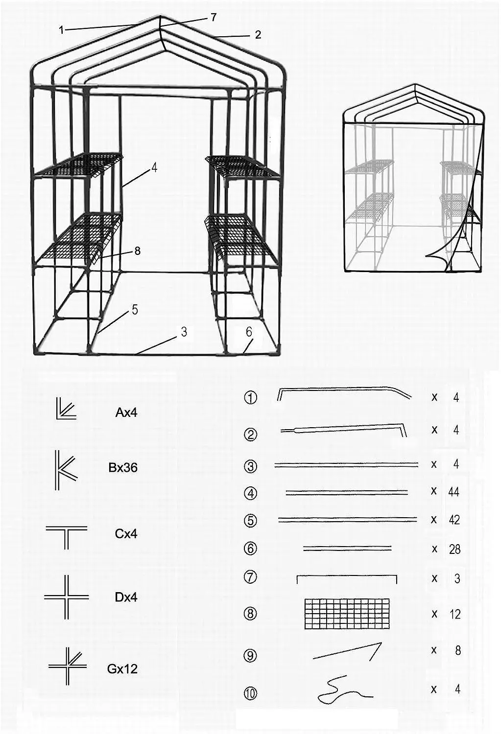 143x214x195cm Good Quality  easily access  garden greenhouses zhejiang mini-greenhouse agricultural greenhouse