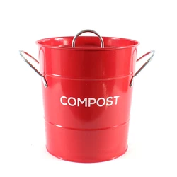 Hot-selling New Lifestyle  Galvanized Steel Bucket Food Waste Bin Compost Bin for Kitchen