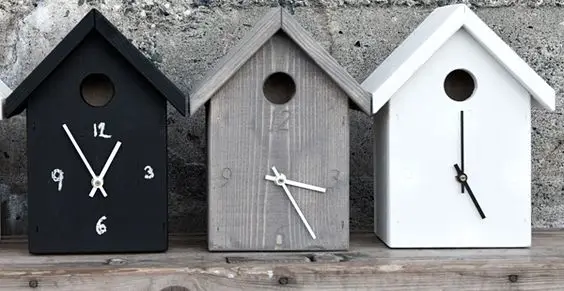 Customized Wholesale Gift Ideas Creative Student Kids Bedroom Carton Animal Shape CuteBird shape Wood Clock