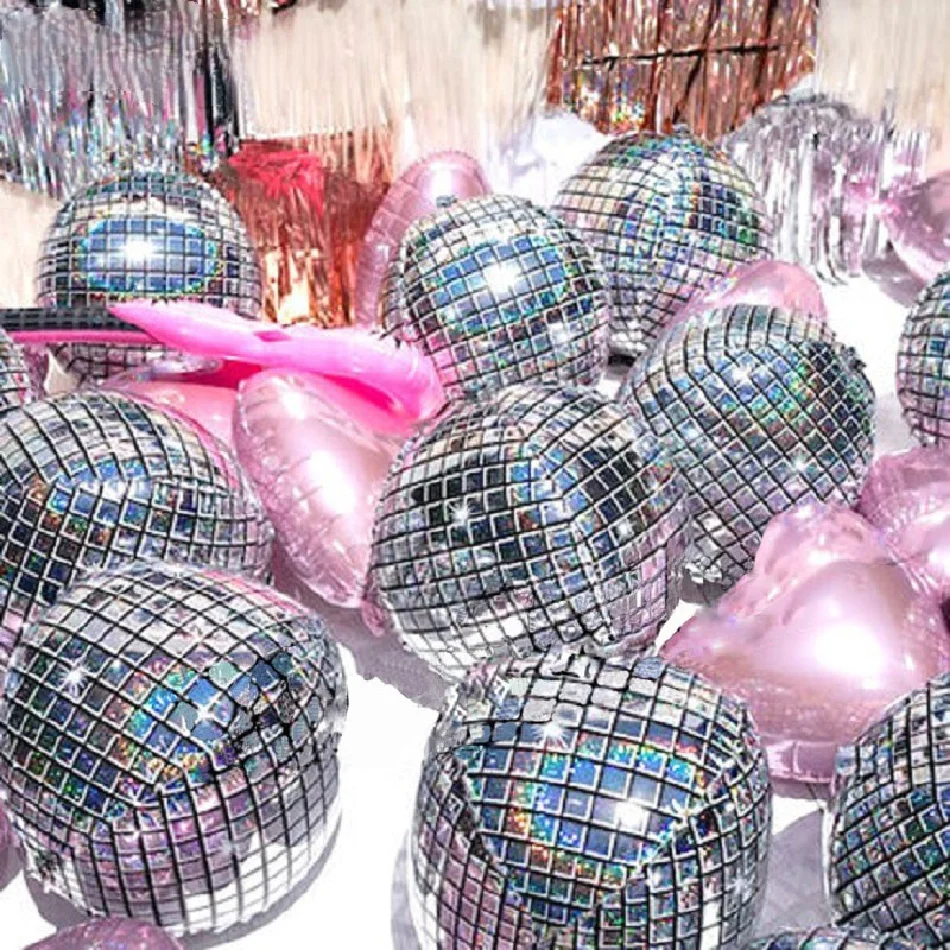 Baby shower decoration 22inch disco metal balloon Birthday and wedding party wear 4D foil balloon for child balloons party decor
