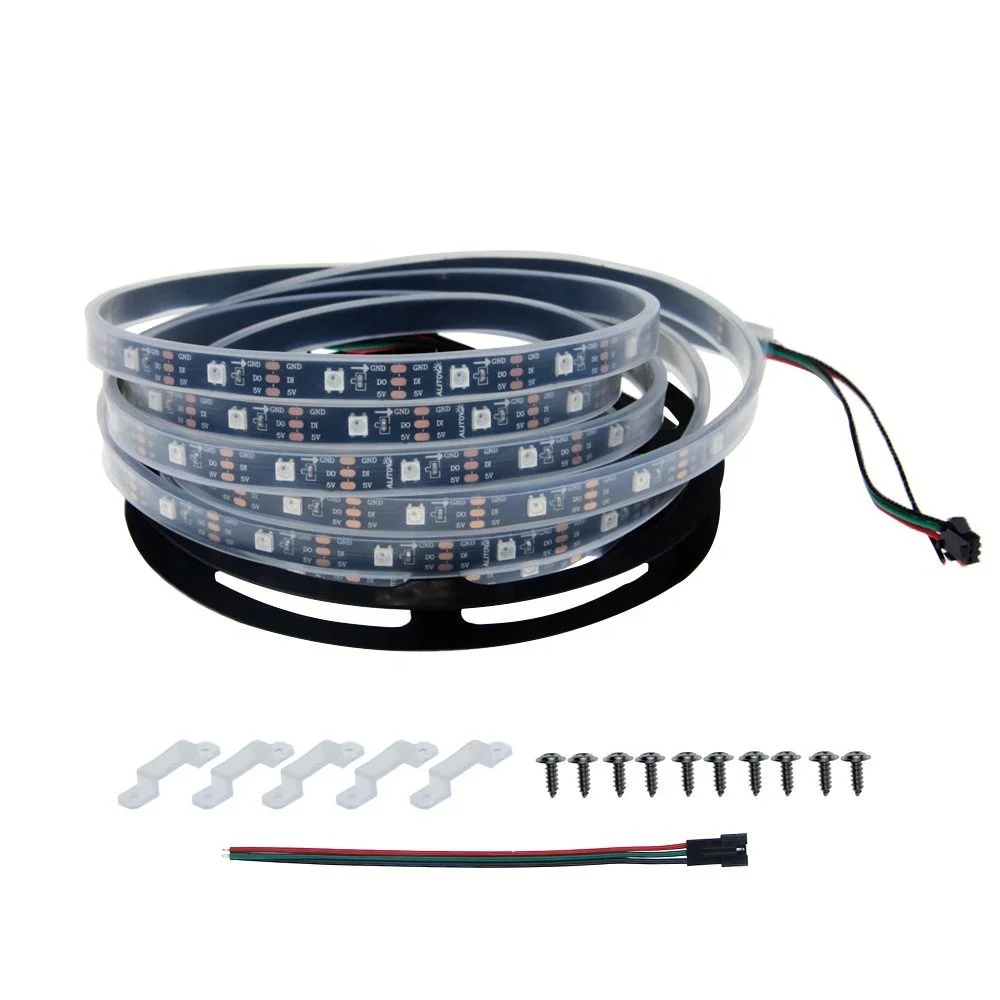 Smart Addressable  RGB Full Color led strip  5V SMD 5050 144 LEDs/M  WS2812B pixels led magic strip Light