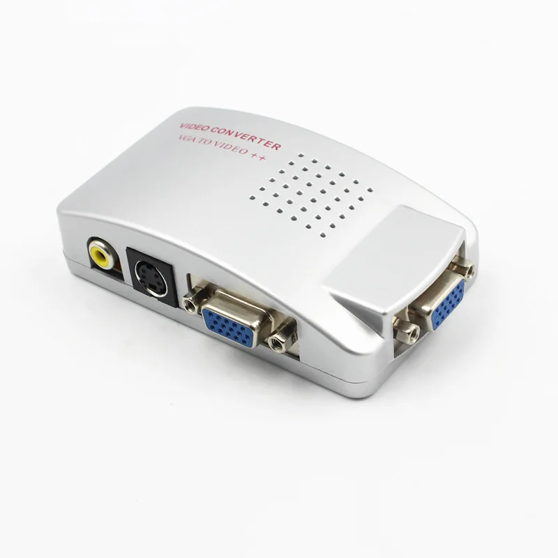 PC to TV Converter VGA to RCA S-Video Mac Computer Laptop to Composite Video Switcher