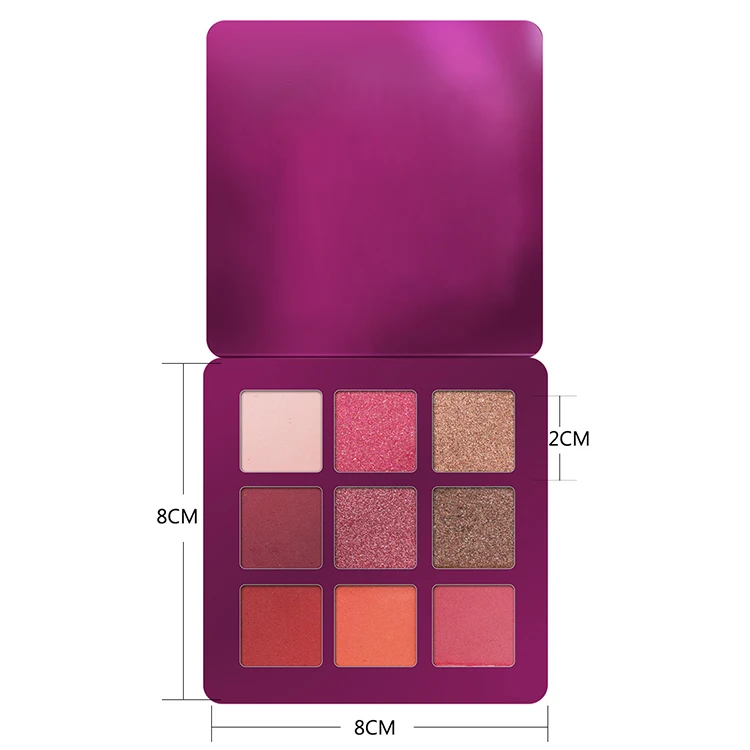 9 Colors High Pigment Eye Shadow Make Your Own Brand Makeup Private Label Custom Eyeshadow Palette