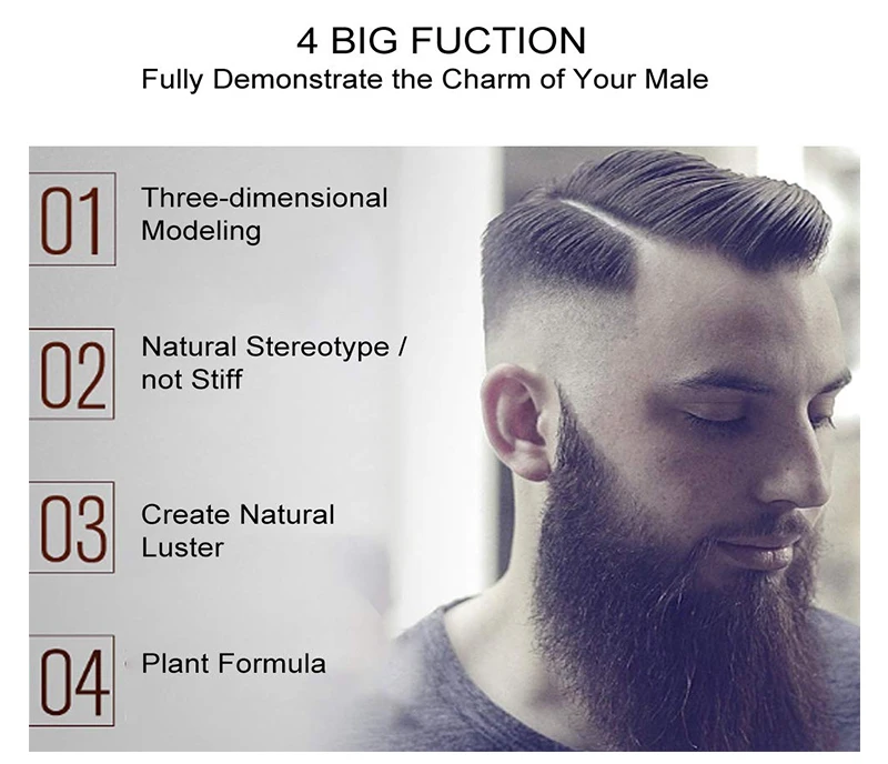 Barberpassion Mens Fruit Hair Wax Pomade High Shine No Residue Without Alcohol