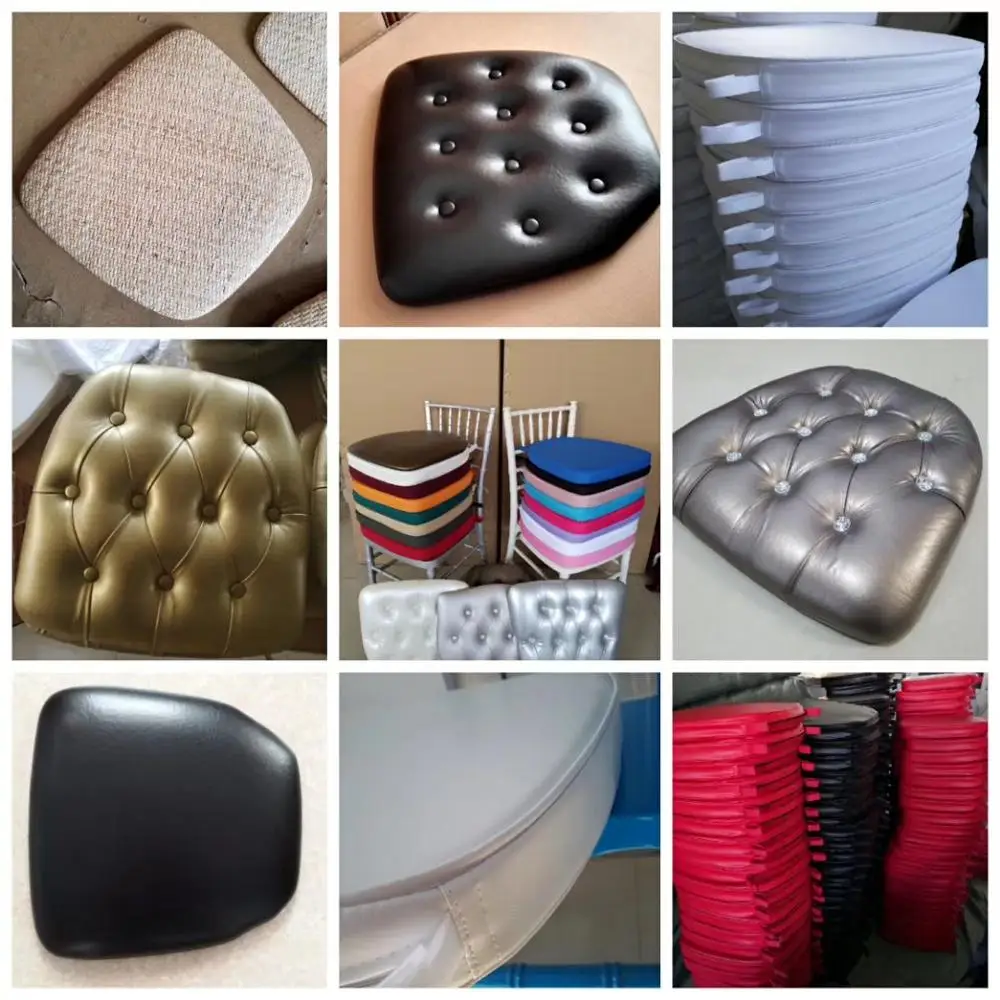 Stackable outdoor furniture modern garden metal dining chivari chairs banquet chair with cover