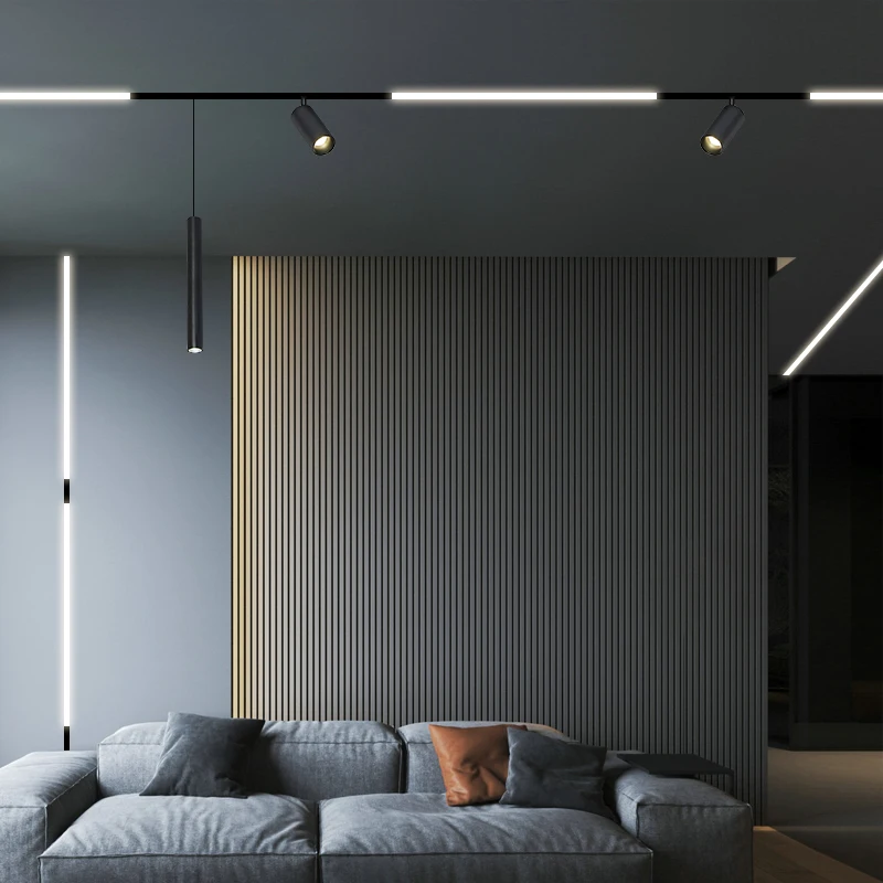  New dimming adjustable embedded indoor linear led magnetic track levitation