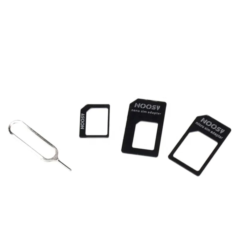 4 in 1 Sim Card Eject Pin Key Tool Needle Convert Nano SIM Card to Micro Standard Adapter for iphone