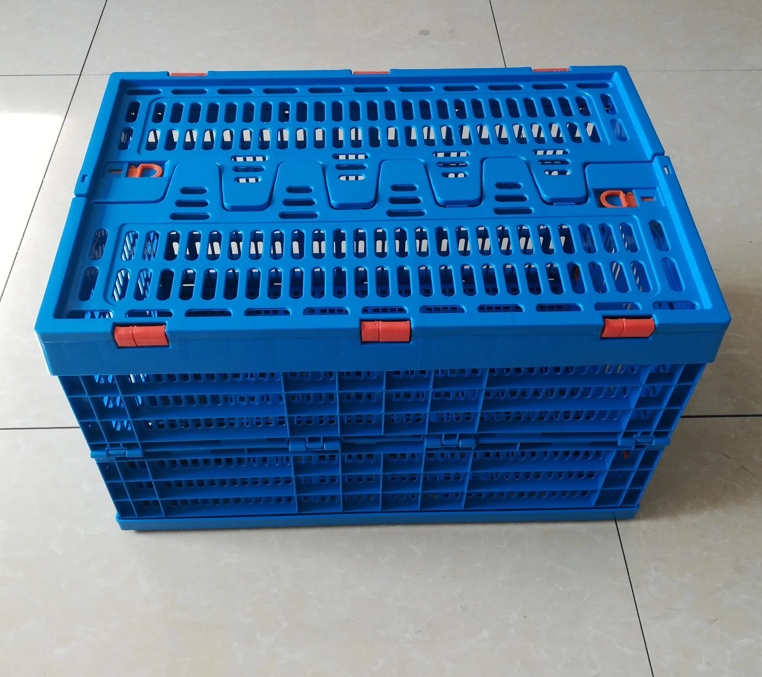 Folding plastic crates turnover boxes for vegetable and fruit storage