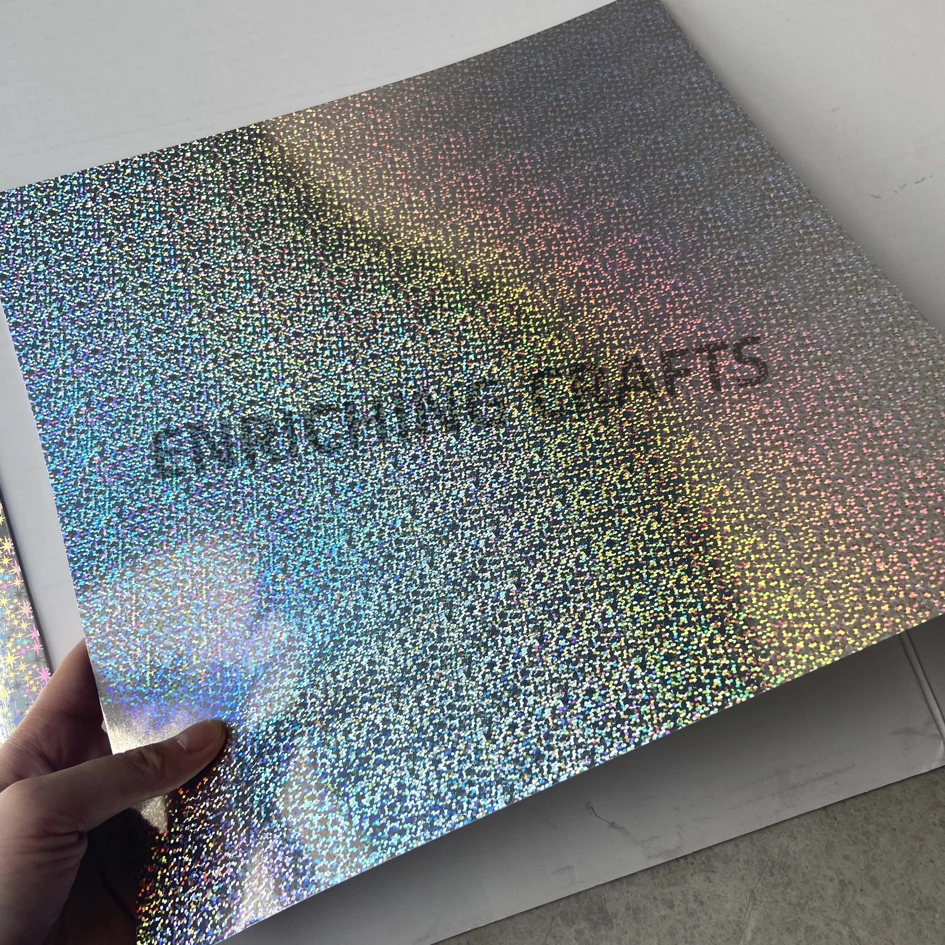 Metallic Holographic Cardstock Iridescent Mirror Paper Sheets Foil Board Reflective Sheet for Craft Scrapbook Poster Cardboard