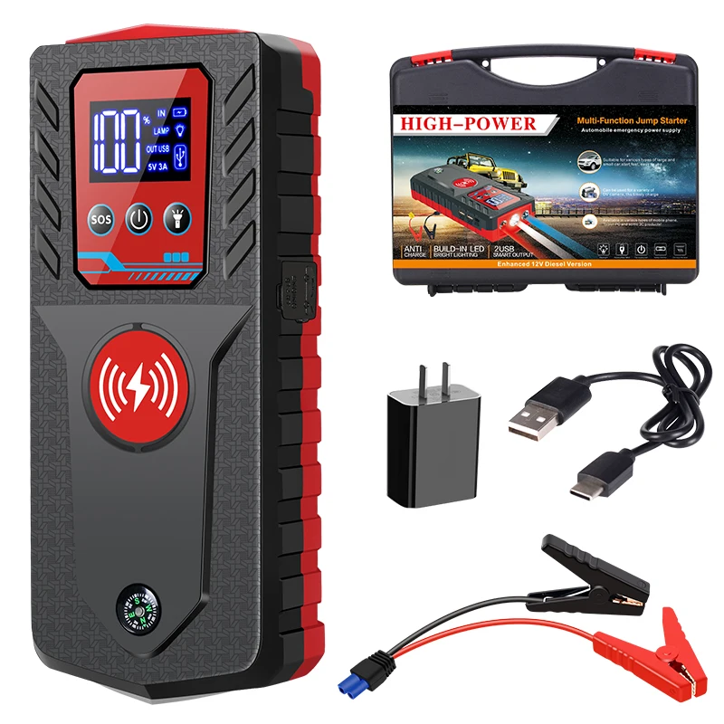 2023 New Mobile Power Bank Power Supply with Large Capacity 12000 mA Automotive Battery Starting Emergency Power Supply