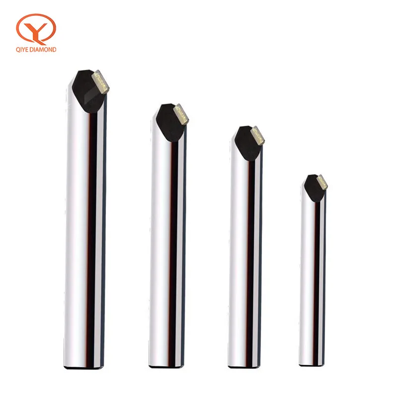 Qiye 6mm MCD chamfering polishing milling cutter diamond end mills router bit set