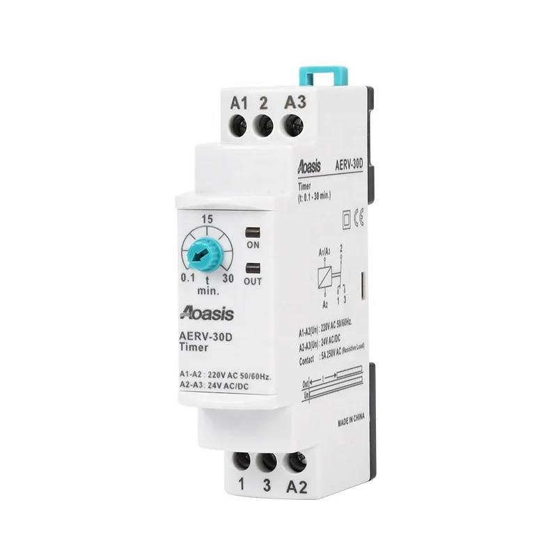 AERV-30D On delay timer  Relay Electronic Adjustable Delay Time Relay 0.1s to 30 minutes