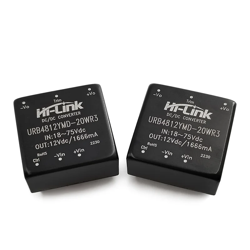 DC DC converter small size 20w 48v to 12v output 91% efficiency smart electronic power supply module URB4812YMD-20WR3