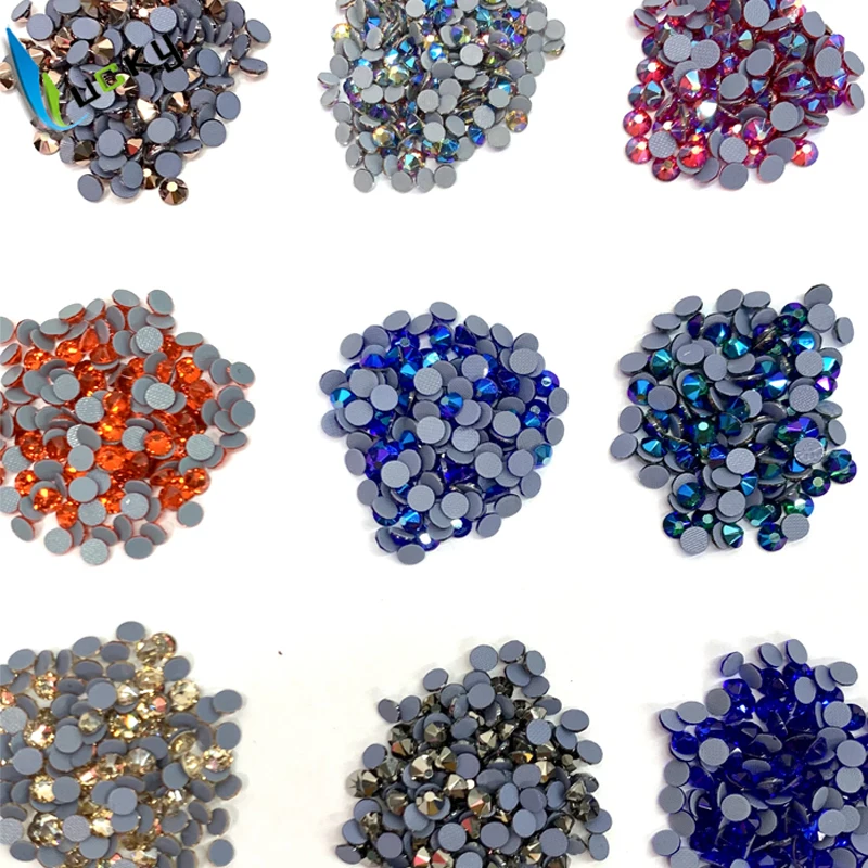 Lucky whole sale price  star cut hot fix rhinestone hot sale Emerald ab for dress