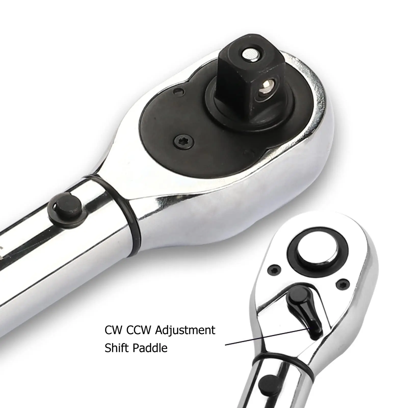 GTYPRO Torque Wrench 3/8 Torsion Wrench 72 Tooth Ratchet Head Spanner Set Metal Structure 10-60N.m Mechanical Assembly