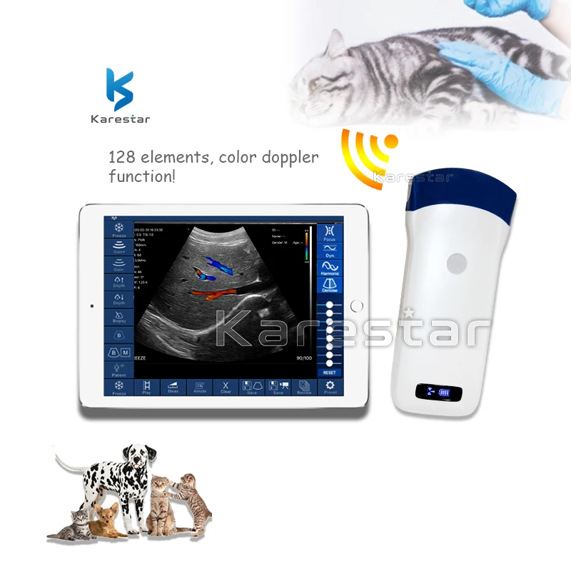Farm Use Livestock Veterinary Equipment K-CP100 Color Dopplor Wireless convex Probe Ultrasound