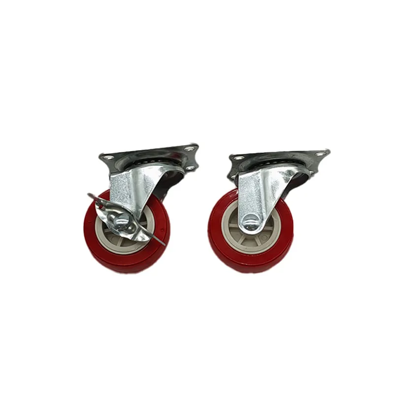 Manufacturer products4 5 6 8 Inch Industrial High Load Heavy Duty Trolley Swivel Aluminium Core PU Caster Wheels With Brake