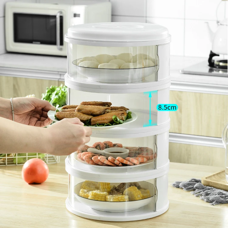 Горячая распродажа кухонный прозрачный стеллаж для пищевых продуктов пластиковая Пыленепроницаемая изоляционная