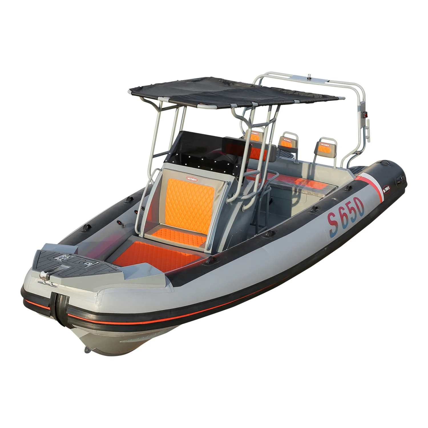 21feet 650cm semi rigid inflatable boats deep V aluminum fishing boat