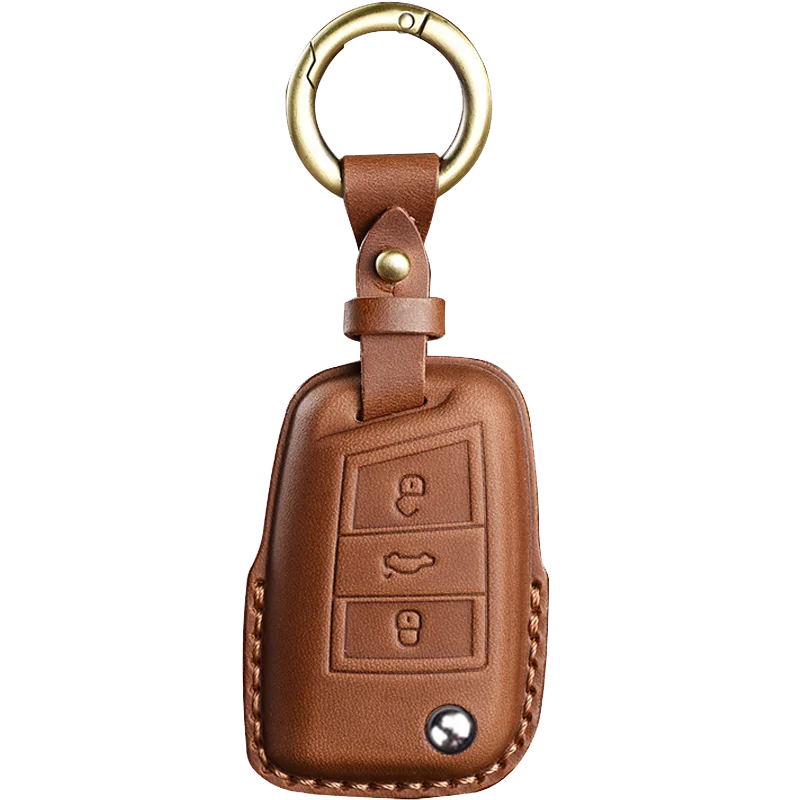 Leather Car Key Cover Case For VW Volkswagen Golf 4 5 6 7 mk7 Jetta POLO Eos Scirocco Tiguan MK1 MK2 Magotan Passat B8 Polo