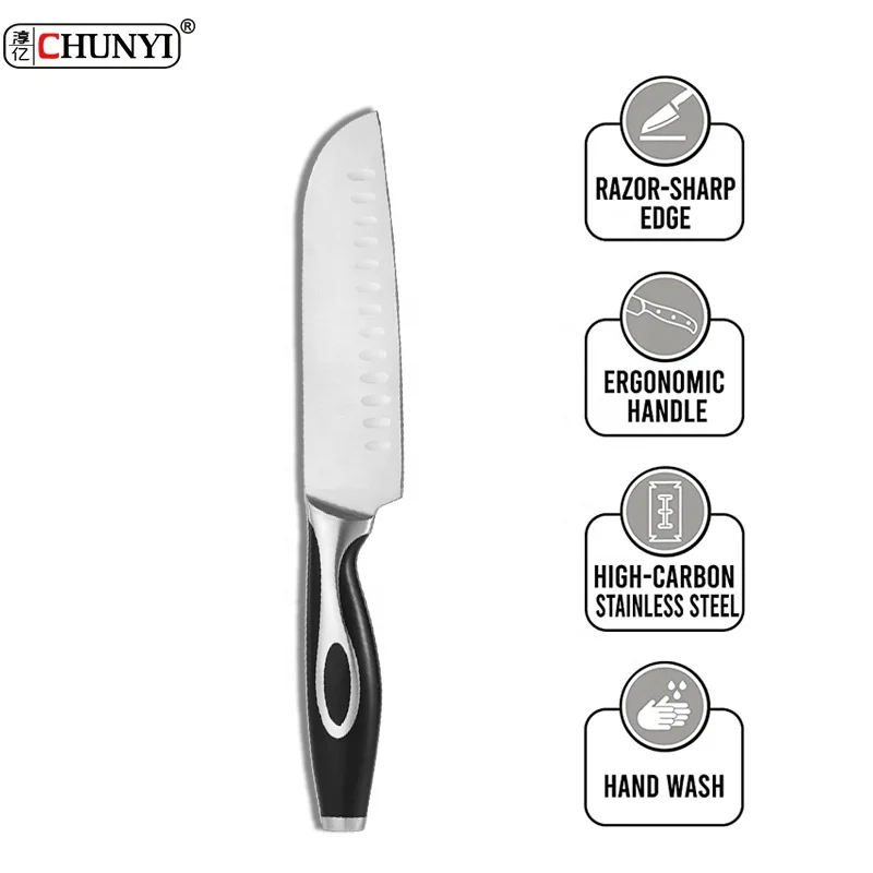 7 inch Stainless Steel Knife New Design ABS Cast Steel Handle Chef Kitchen Knife Sharp Japanese Santoku Knife