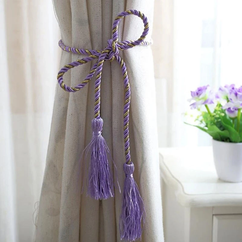 Colorful Decorative Curtain Tassel Ropes Tiebacks For Home Window Curtain Holder Accessories Supplies