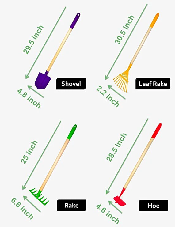 4 pcs garden tool mini set children gardening tool set rake shovel spade Kids Garden Tool Set