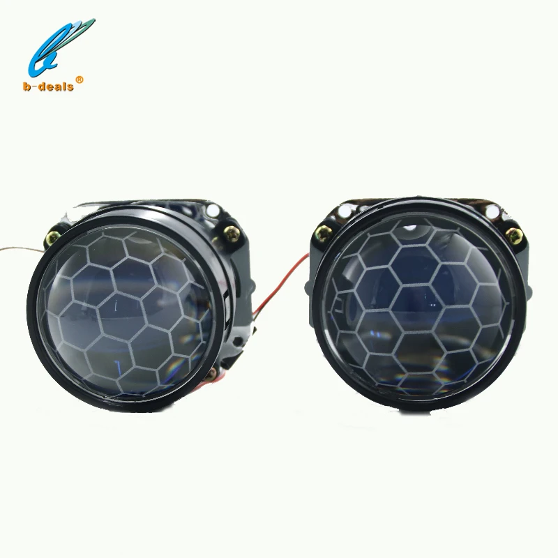 Биксеноновые сотовые линзы H1 2 5 дюйма для проектора с RGBW Devil Eyes подходят H7 9005