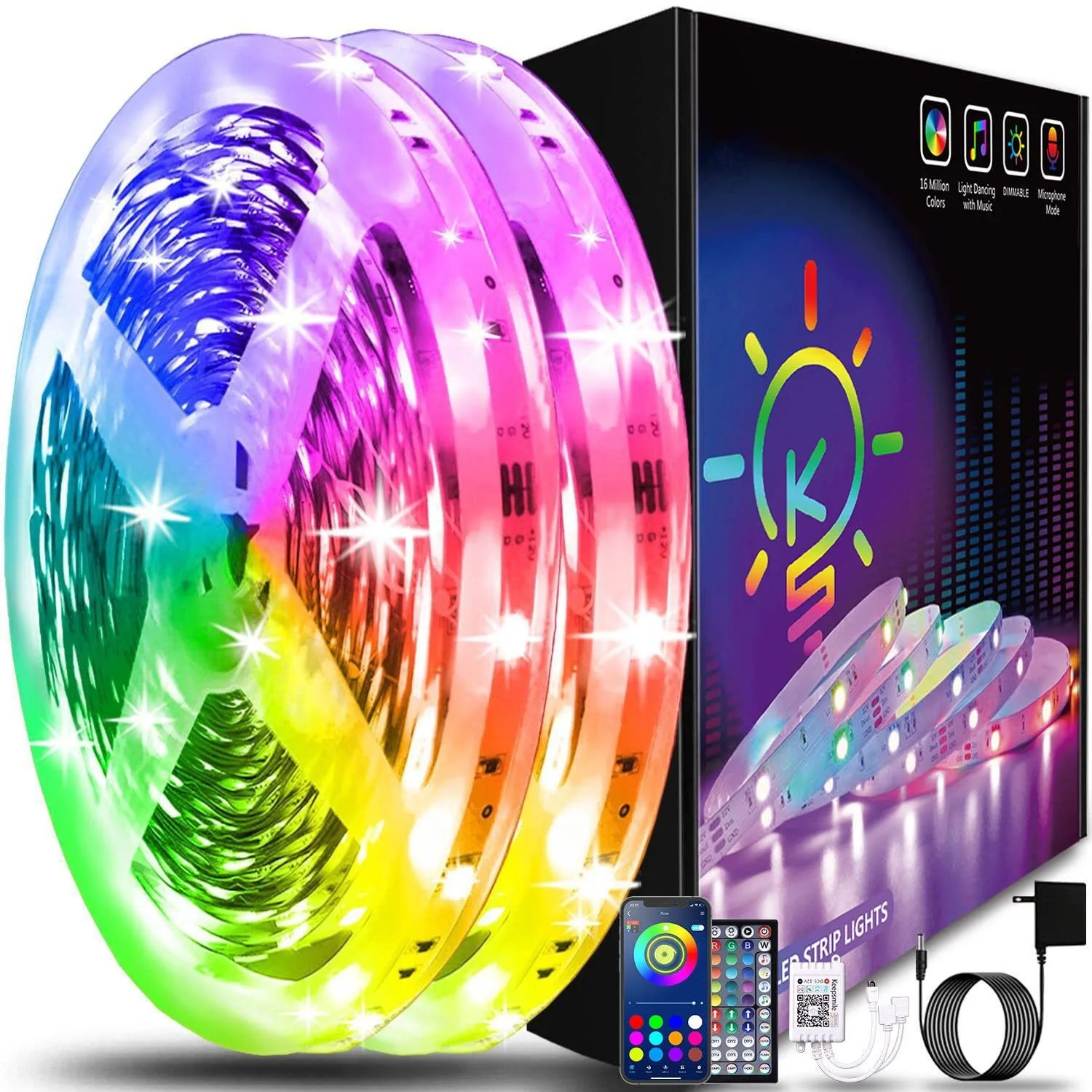 Настенная лента на цепочке световые ленты умные светодиодные 5050 гибкие Rgb Luses детская игровая комната украшение подсветка телевизора 5 м