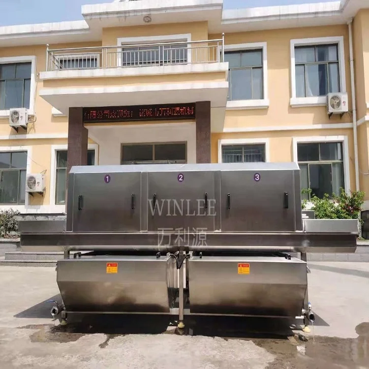 Crate washer plastic pallet cages cleaning equipment seafood basket washing machine